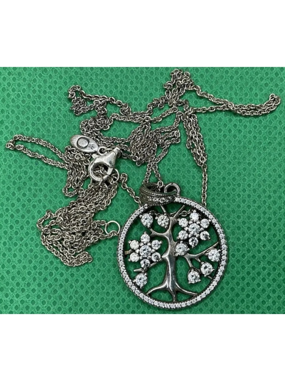 Pandora Sterling Tree of Life CZ Necklace - Silver